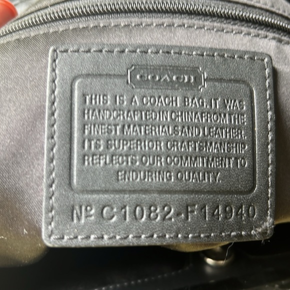 Coach Brown and Black Shoulder Bag with Signature Monogram - Picture 9 of 9